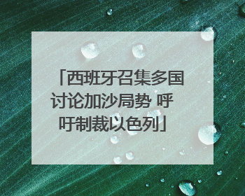 西班牙召集多国讨论加沙局势 呼吁制裁以色列