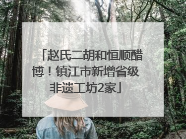 赵氏二胡和恒顺醋博！镇江市新增省级非遗工坊2家