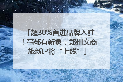 超30%首进品牌入驻！亳都有新象，郑州文商旅新IP将“上线”