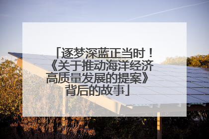 逐梦深蓝正当时！《关于推动海洋经济高质量发展的提案》背后的故事