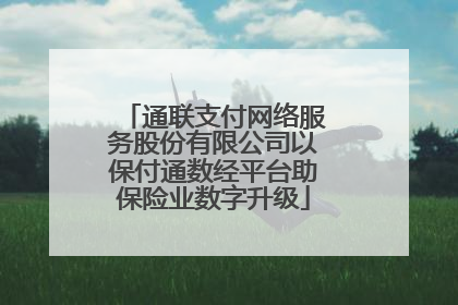 通联支付网络服务股份有限公司以保付通数经平台助保险业数字升级