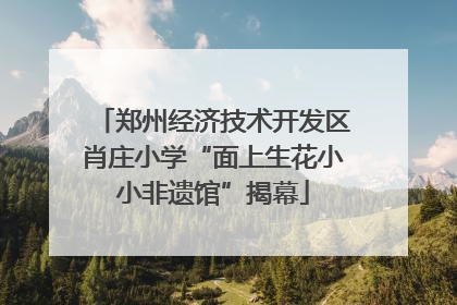 郑州经济技术开发区肖庄小学“面上生花小小非遗馆”揭幕