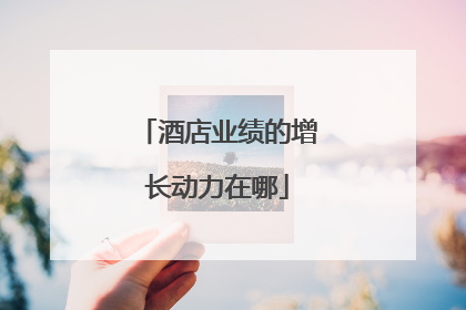 酒店业绩的增长动力在哪