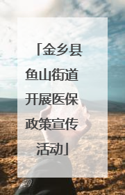 金乡县鱼山街道开展医保政策宣传活动