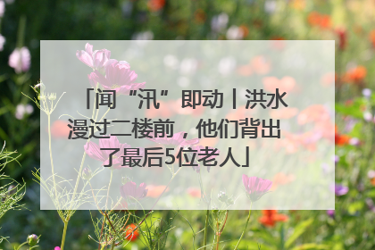 闻“汛”即动丨洪水漫过二楼前，他们背出了最后5位老人