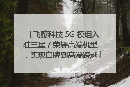 飞骧科技 5G 模组入驻三星 / 荣耀高端机型，实现白牌到高端跨越