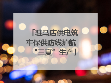 驻马店供电筑牢保供防线护航“三夏”生产