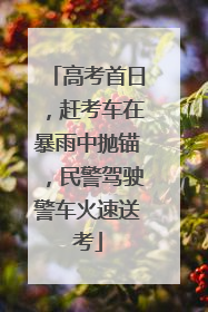 高考首日，赶考车在暴雨中抛锚，民警驾驶警车火速送考