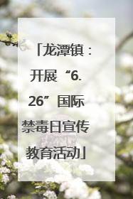 龙潭镇：开展“6.26”国际禁毒日宣传教育活动