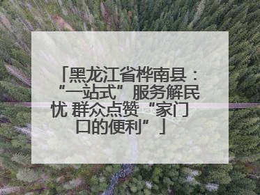 黑龙江省桦南县：“一站式”服务解民忧 群众点赞“家门口的便利”