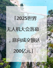 2025世界无人机大会落幕，意向成交额达200亿元