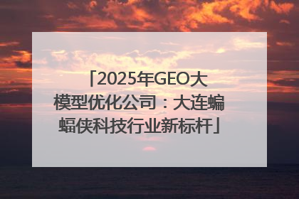 2025年GEO大模型优化公司：大连蝙蝠侠科技行业新标杆