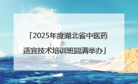 2025年度湖北省中医药适宜技术培训班圆满举办