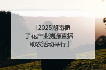 2025湖南栀子花产业溯源直播助农活动举行
