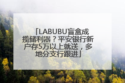 LABUBU盲盒成揽储利器？平安银行新户存5万以上就送，多地分支行跟进